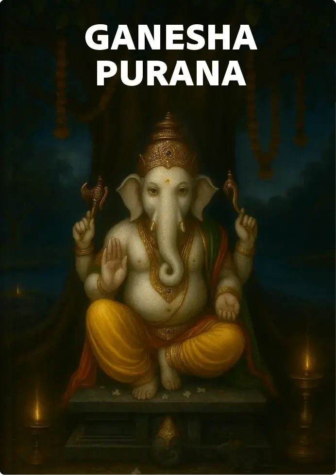 Ganesha Purana - Upasana Khanda and Krida Khanda. Read Vedas, Puranas, Upanishads, Scriptures Online in Telugu, Hindi and English at VedicPeople.com