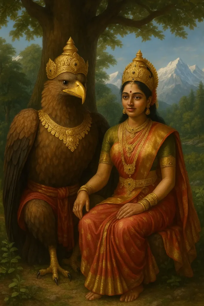 Kandharu Divine Bird and descendant of Garuda in Markandeya Purana. Read Vedas, Puranas, Upanishads, Scriptures Online in Telugu, Hindi and English at VedicPeople.com