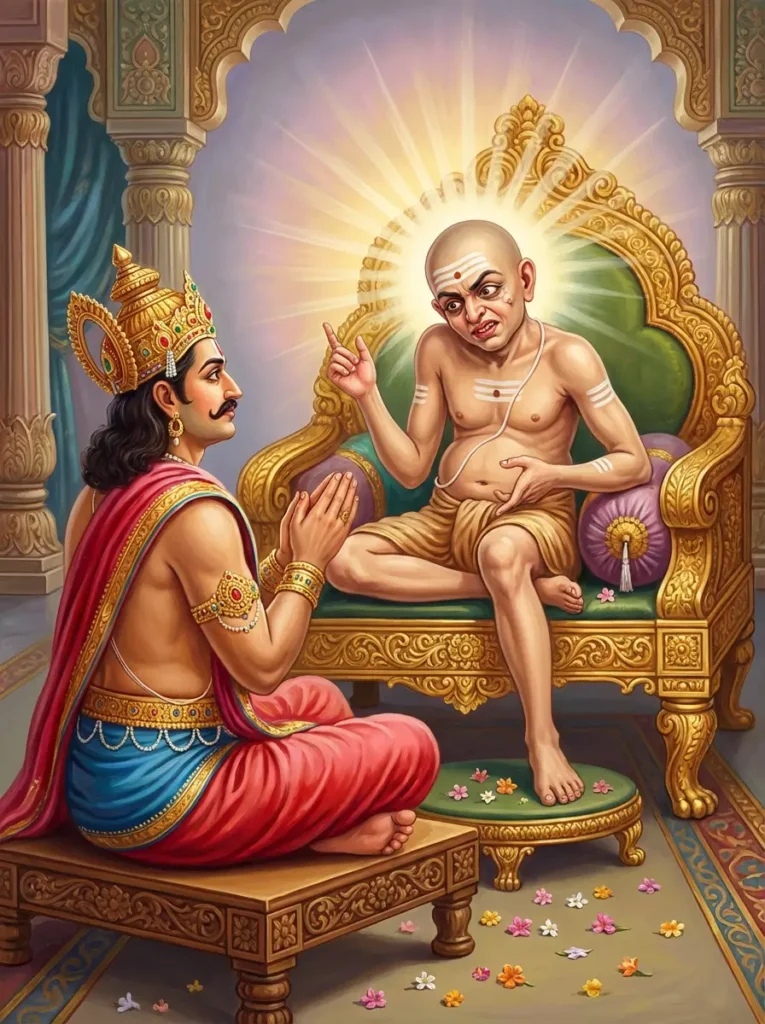 Rishi Ashtavakra teaching King Janaka. Read Vedas, Puranas, Upanishads, Scriptures Online in Telugu, Hindi and English at VedicPeople.com