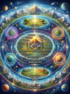 Jambudvipa is the central island of the sapta-dvīpa or seven-island system described in the Vedas. Read Vedas, Puranas, Upanishads, Scriptures Online in Telugu, Hindi and English at VedicPeople.com