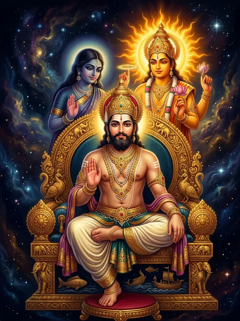 Sūrya Savarni Manu born from Sūrya and Chāyā Dévī in Sūrya Savarni Manvantara in Mārkaṇḍeya Purana