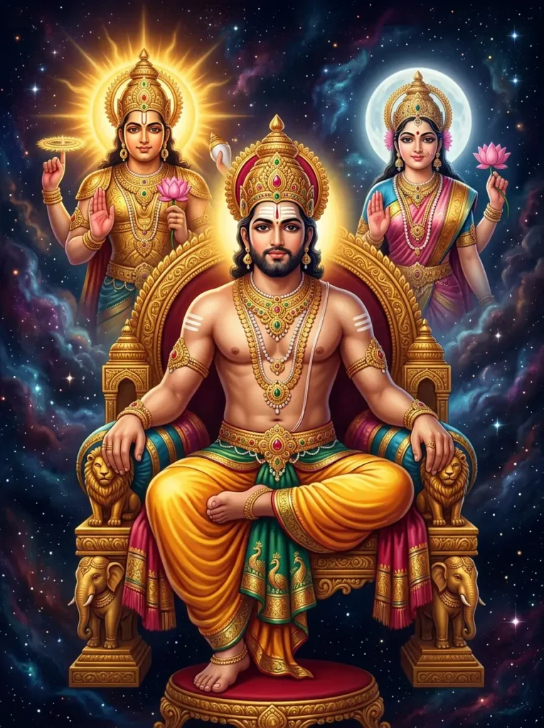 Vaivasvata Manu born from Sūrya and Samjna Dévī in Vaivasvata Manvantara in Mārkaṇḍeya Purana