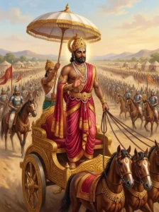 Mahapadma Nanda commands his vast imperial army from a golden chariot.